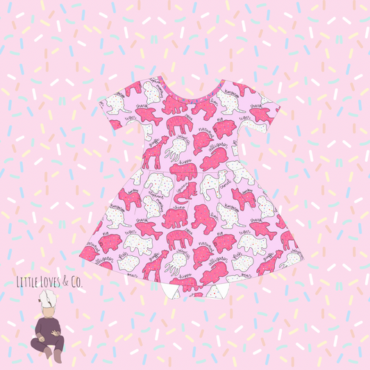PRE-ORDER Safari sprinkles pink twirl with bodysuit