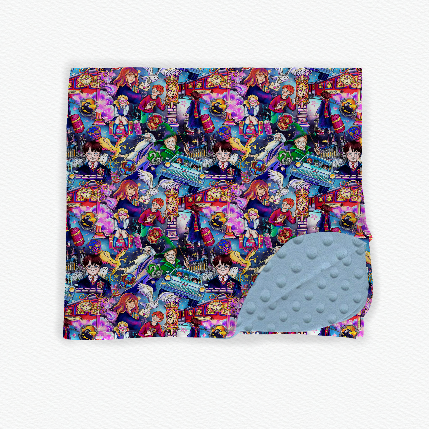 The pitter security blanket minky backed 20x20