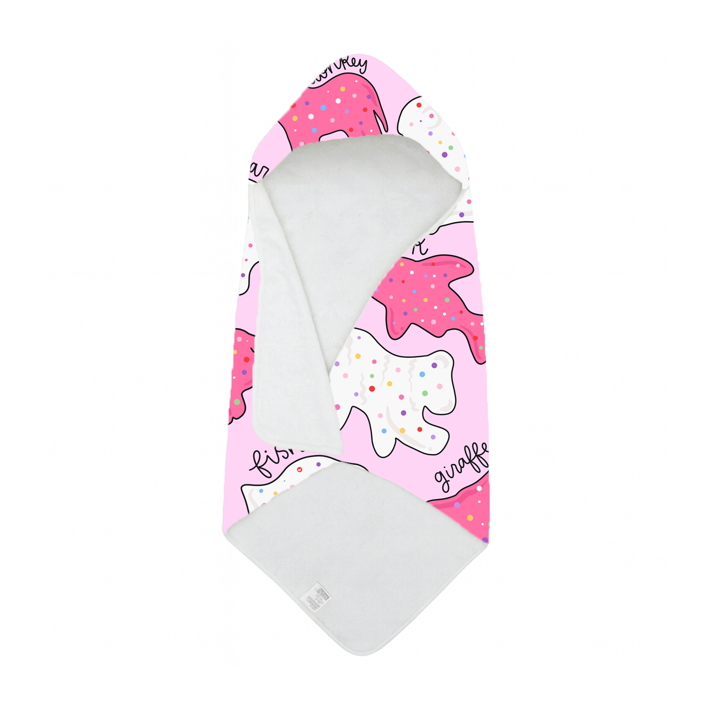 PRE-ORDER Safari sprinkle pink towel 40x40