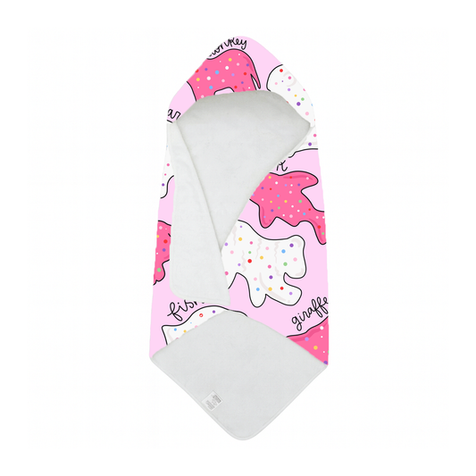 PRE-ORDER Safari sprinkle pink towel 40x40