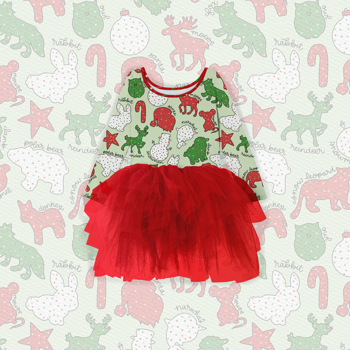 Pre-order Christmas sprinkles tutu twirl dress