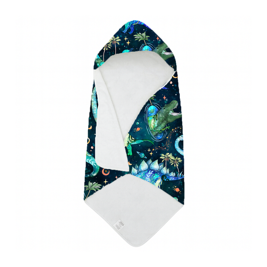 Cosmic Dino hooded towel 40x40