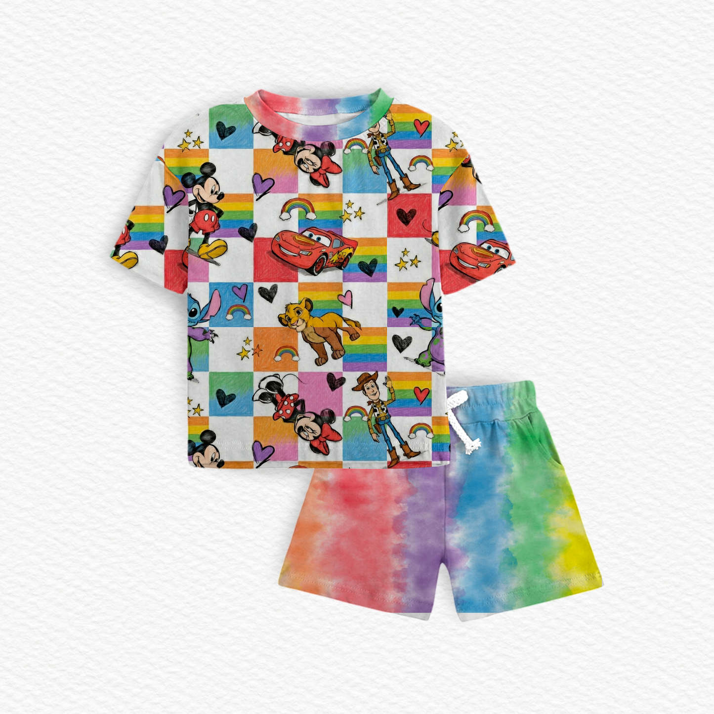 Colorful pals daywear short set