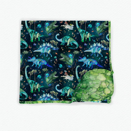 Cosmic Dino 50x50 bamboo blanket