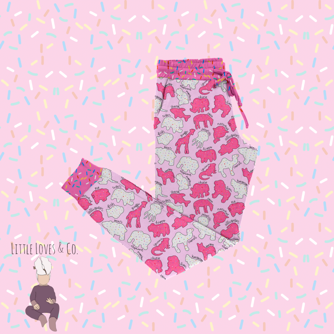 PRE-ORDER Safari sprinkles pink joggers