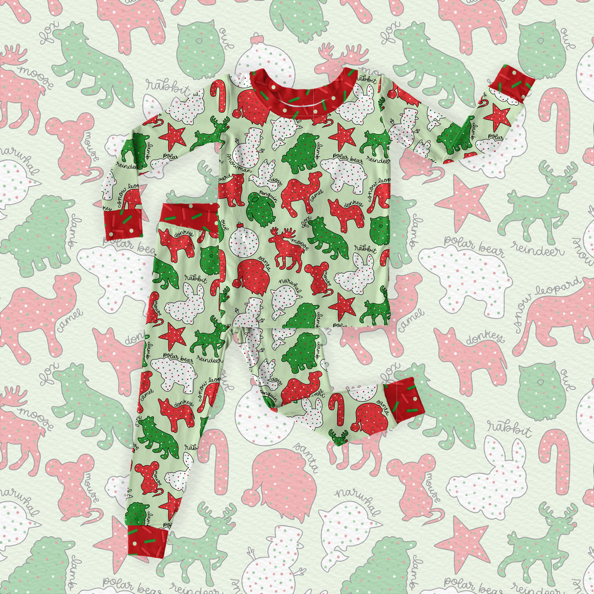 Pre-order Christmas sprinkles long sleeve and pants set