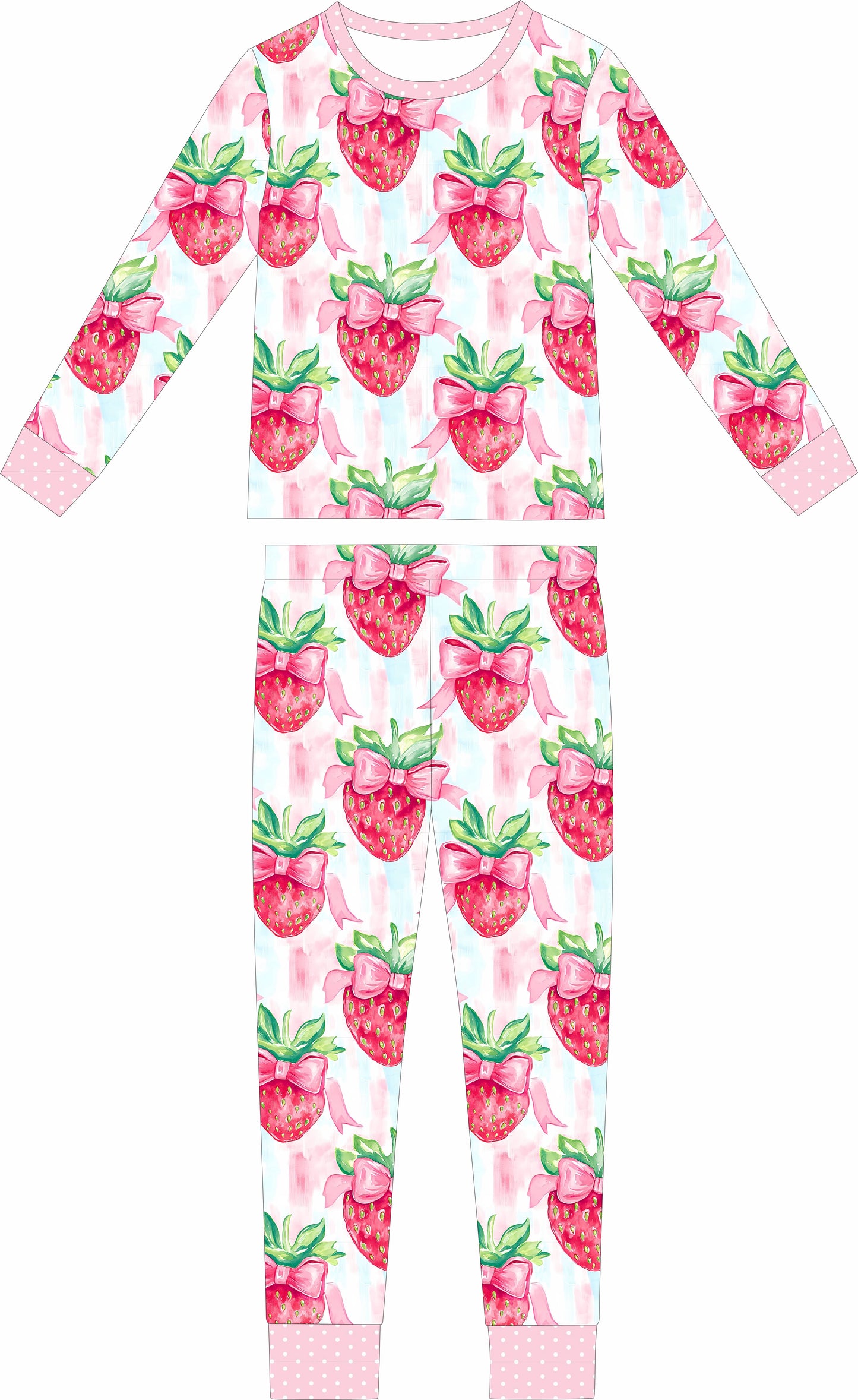 Strawberry long sleeve and pants set