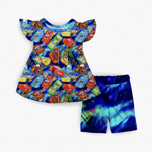 Race day rush Peplum top and shorts